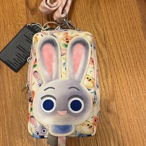 Loungefly Judy Hopps Crossbody Bag with Pink and Blue Accents